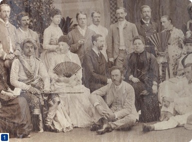 General Sir Neville Lyttelton (1845-1931) (seated on the floor, centre), Bombay c1885. Lyttelton collection. Copyright QMUL.