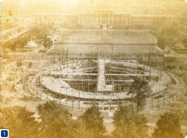 Construction of the Royal Albert Hall c.1867 (taken from the top of the Albert Memorial)