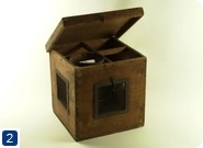 Mosquito box in which malaria infected mosquitoes were sent from Rome to London in 1901.
