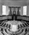 LCC Council Chamber viewed from the east gallery, 1922. From the London Metropolitan Archives Photograph Library. Ref SC/PHL/02/0096. Copyright City of London: London Metropolitan Archives. Not to be reused without permission.